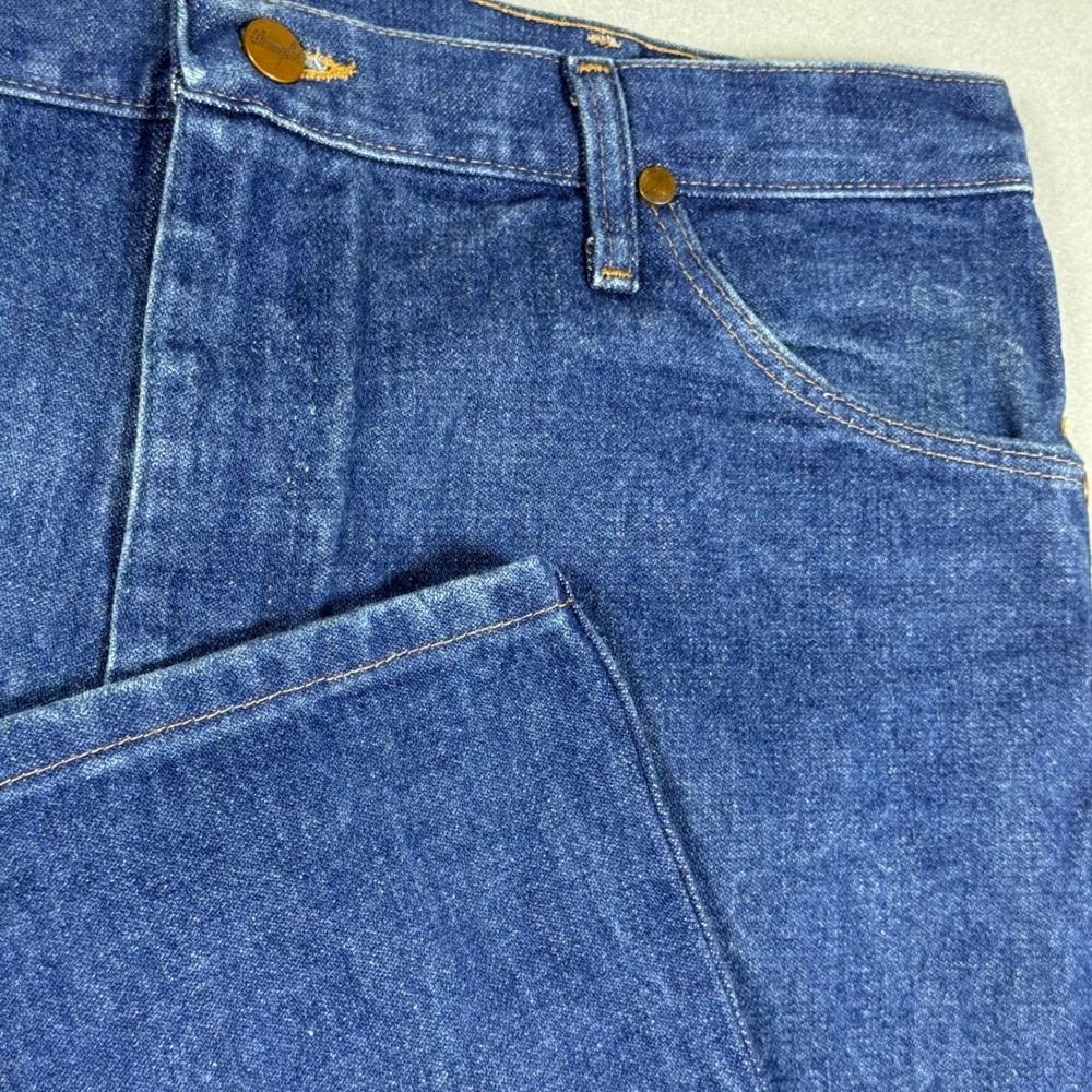 Wrangler Cowboy Cut Original Fit Dark Wash Straight Leg Jeans Mens 38x34